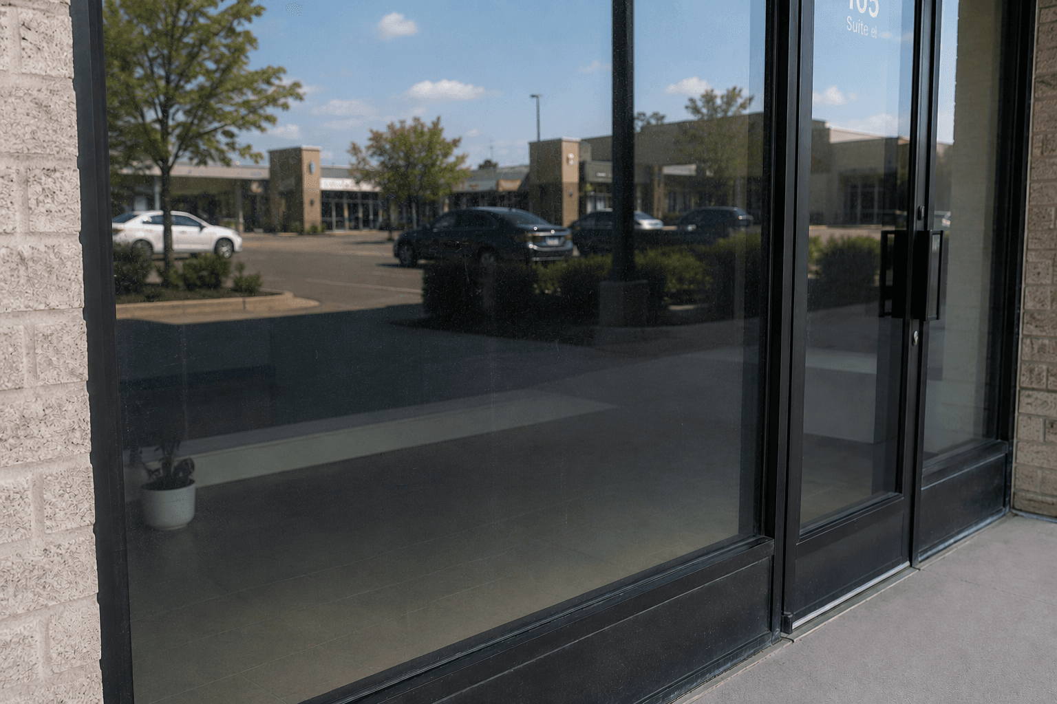 After: Storefront Glass Cleanup